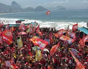 Ato pró-Lula em Copacabana, no Rio Ato pró-Lula em Copacabana, no Rio