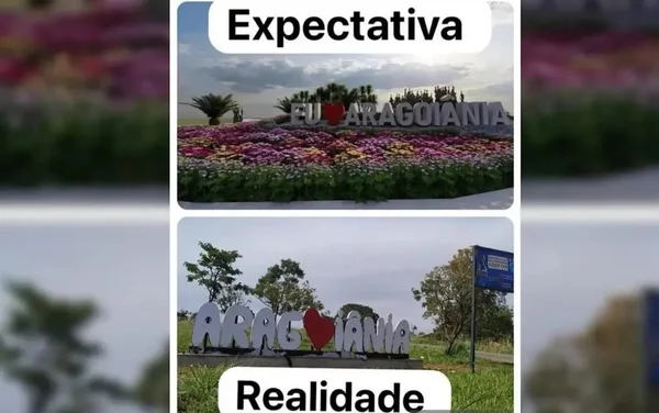 imagem colorida placa gera revolta moradores aragoiania