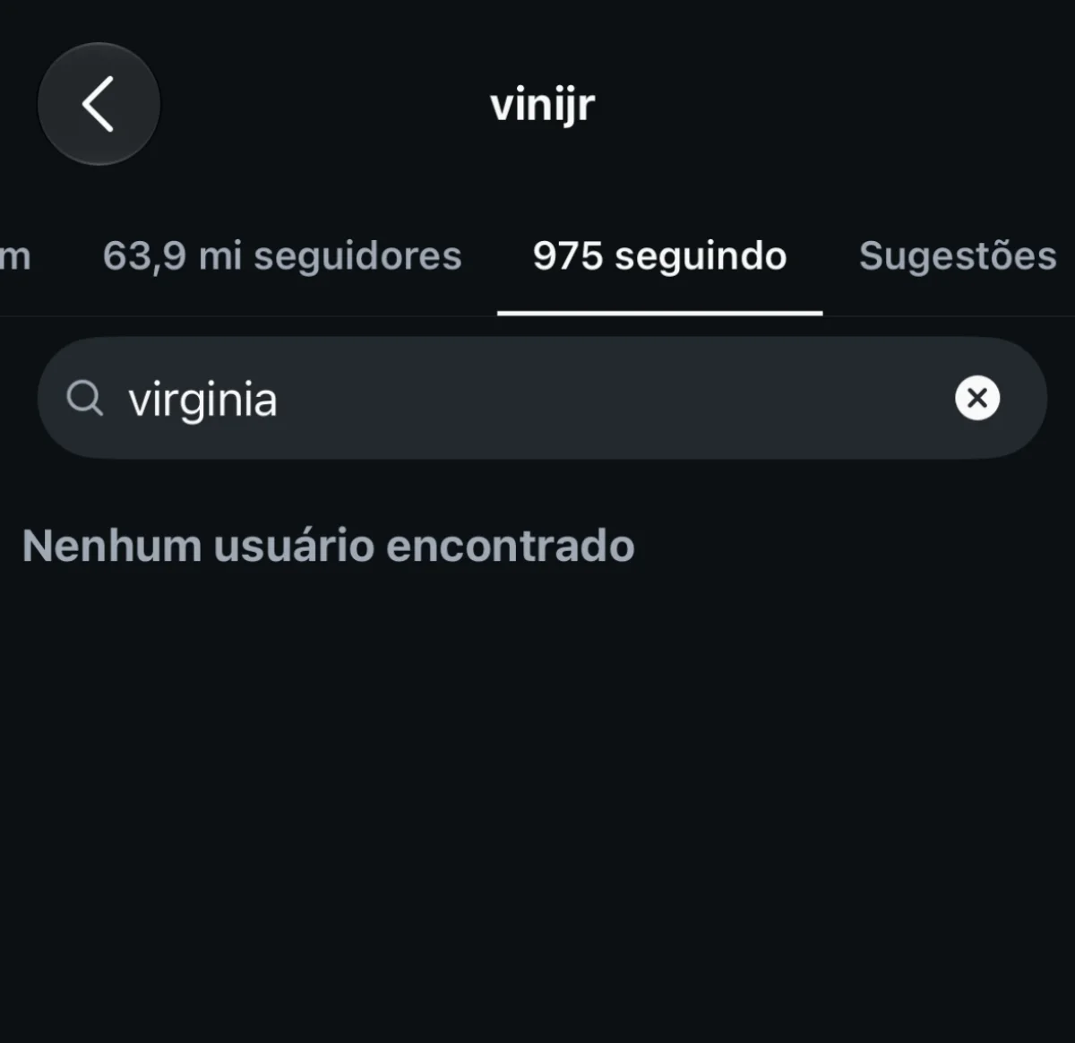 Virginia e Vini Jr. trocam unfollow após jogador seguir influenciadora - imagem 3 Virginia e Vini Jr. trocam unfollow após jogador seguir influenciadora - imagem 3