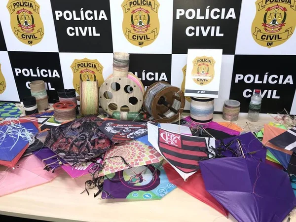 Polícia prende 10 pessoas por uso de cerol e linha chilena em pipas no DF