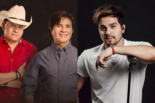 Chitãozinho $ Chororó com Luan Santana (Reprodução/Montagem Metrópoles)