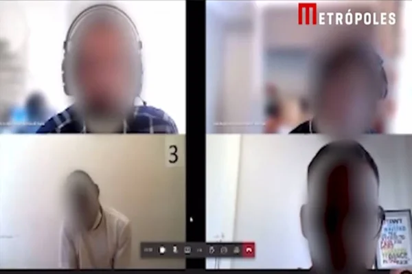 Vídeo: sem remédio, detento tem convulsão durante audiência no DF