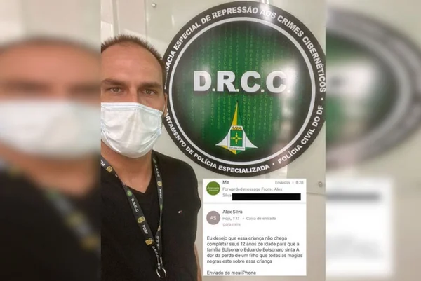 Eduardo Bolsonaro mostra ameaça à filha