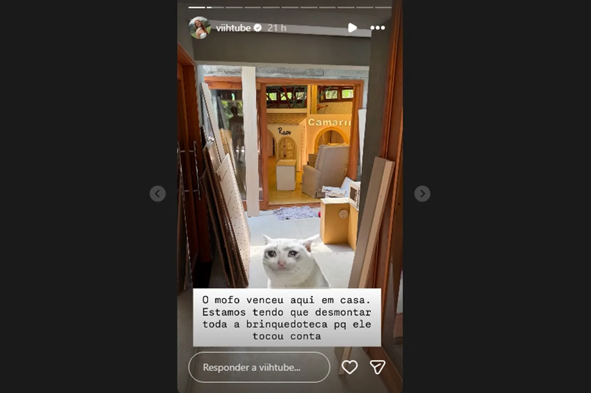 Viih Tube mostrou Lua e Ravi doentes após terem contato com mofo Viih Tube mostrou Lua e Ravi doentes após terem contato com mofo