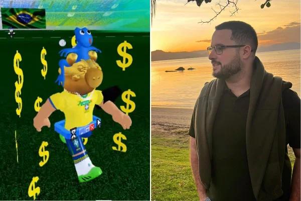 Imagem colorida mostra influenciador preso durante investigação contra pedofilia. Metrópoles