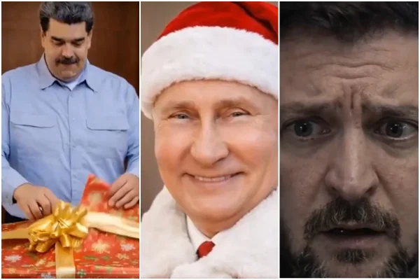 Maduro abre presente, Putin de papai noel e Zelensky preso - Metrópoles