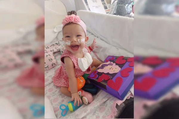 Instituto pede doações para tratamento de bebê com sopro no coração