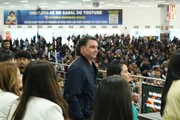 Flávio em igreja evangélica em São Paulo no 7 de Setembro
