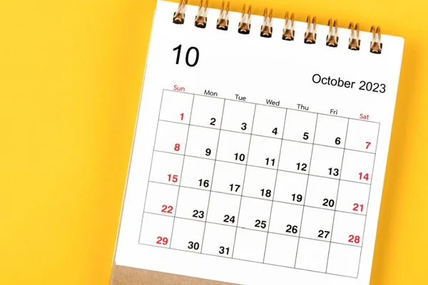 calendário de outubro
