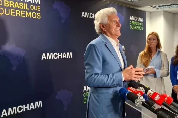 Ronaldo Caiado participa de evento da Amcham Brasil em SP - Metrópoles