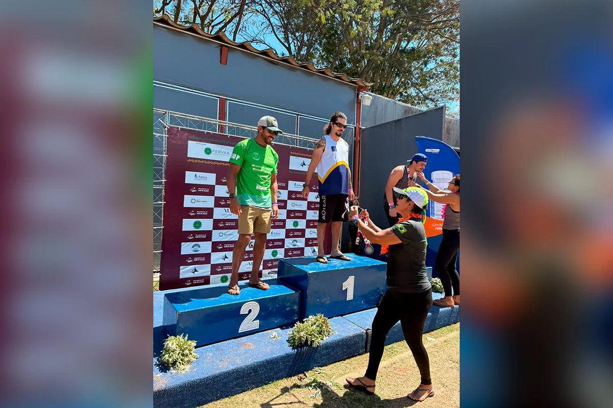 O professor ficou em segundo lugar na categoria Open V1