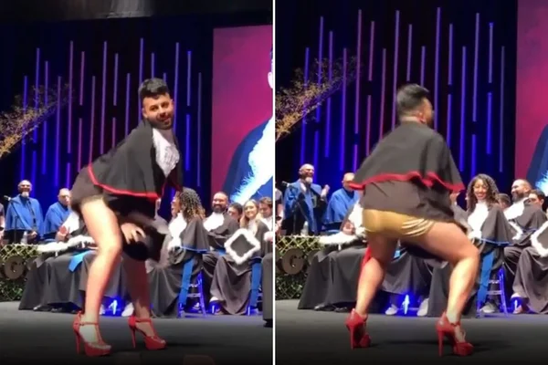 Formando viraliza ao rebolar bumbum na entrega do diploma