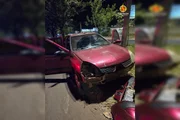 A perseguição só terminou quando o condutor colidiu o veículo contra uma árvore