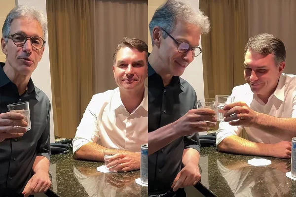 Zema e Flávio Bolsonaro