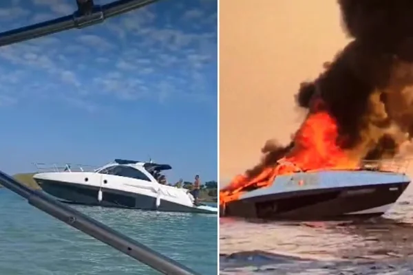 Imagem colorida de lancha em Cabo Frio - Metrópoles