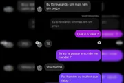 Conversas de Lucas que negociava um valor para divulgar informações falsas sobre pessoas