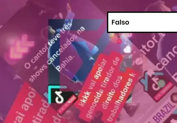 Imagem colorida de postagem falsa sobre Gusttavo Lima