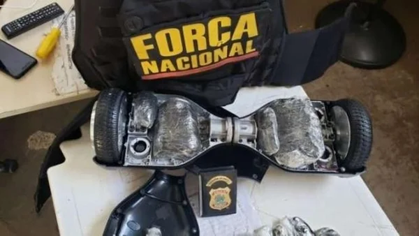 PF apreende 2 quilos de haxixe em skate elétrico