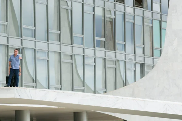 Bolsonaro no Palácio do Planalto no final de seman