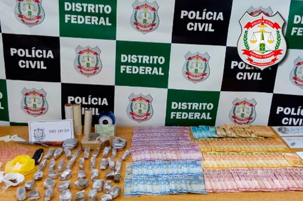 Traficante é presa com 1,5kg de maconha e cocaína em Brazlândia