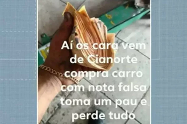 Jovem é preso ao postar foto segurando R$ 3,8 mil em notas falsas
