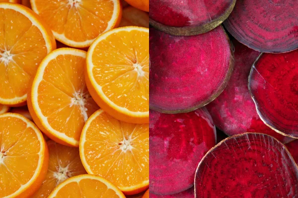 Laranja e beterraba
