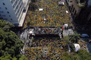 Imagem aéreas da Avenida Paulista durante ato bolsonarista3