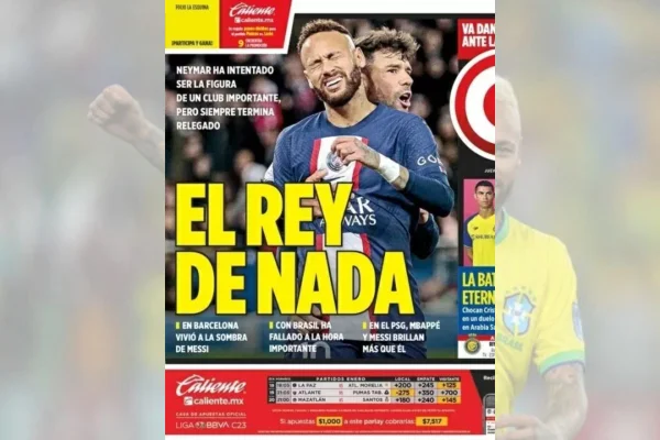 Principal revista esportiva do México estampa capa detonando Neymar