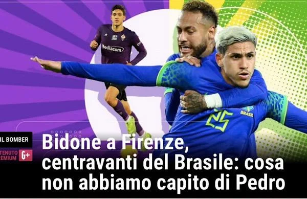 “Pedro, do lixo em Florença para a Seleção”, diz jornal italiano