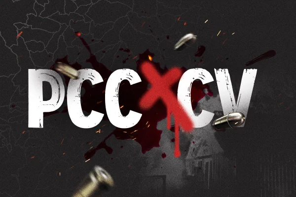 imagem colorida de primeiro comando da capital (PCC) e comando vermelho (CV)