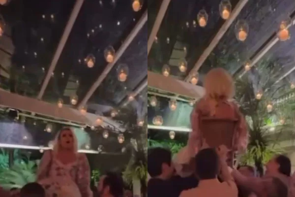 Montagem colorida de Ana Maria Braga em seu casamento - Metrópoles