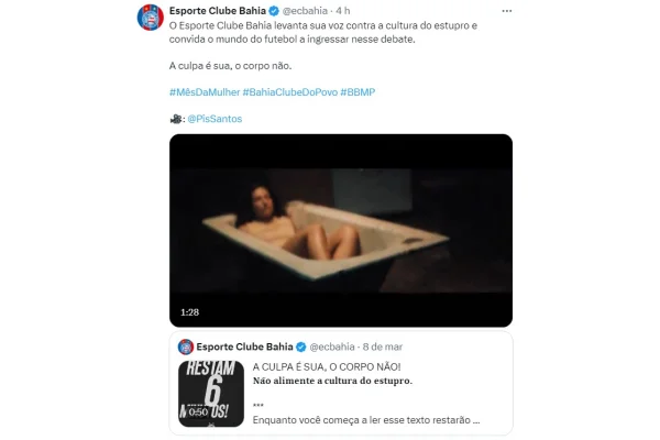 Bahia faz post contra cultura do estupro - Metrópoles
