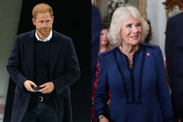 príncipe Harry e rainha Camilla