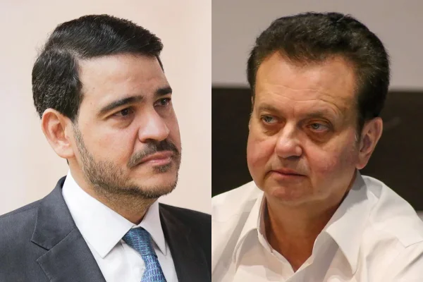 Advogado-geral da União, Jorge Messias, e o presidente do PSD, Gilberto Kassab
