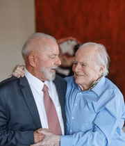 Lula e o jornalista Mino Carta