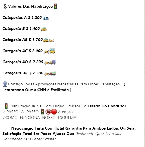 Criminosos vendem CNH no DF por WhatsApp para quem “não passou no teste” - imagem 5 Criminosos vendem CNH no DF por WhatsApp para quem “não passou no teste” - imagem 5