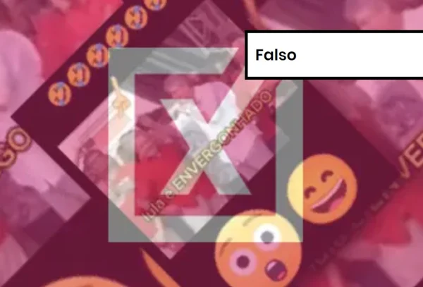 Imagem colorida de postagem enganosa sobre Lula e Bolsonaro
