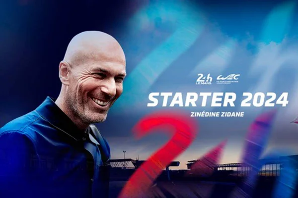 Imagem colorida de Zidane em Le Mans - Metrópoles