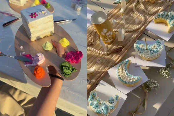 montagem com bolos personalizados