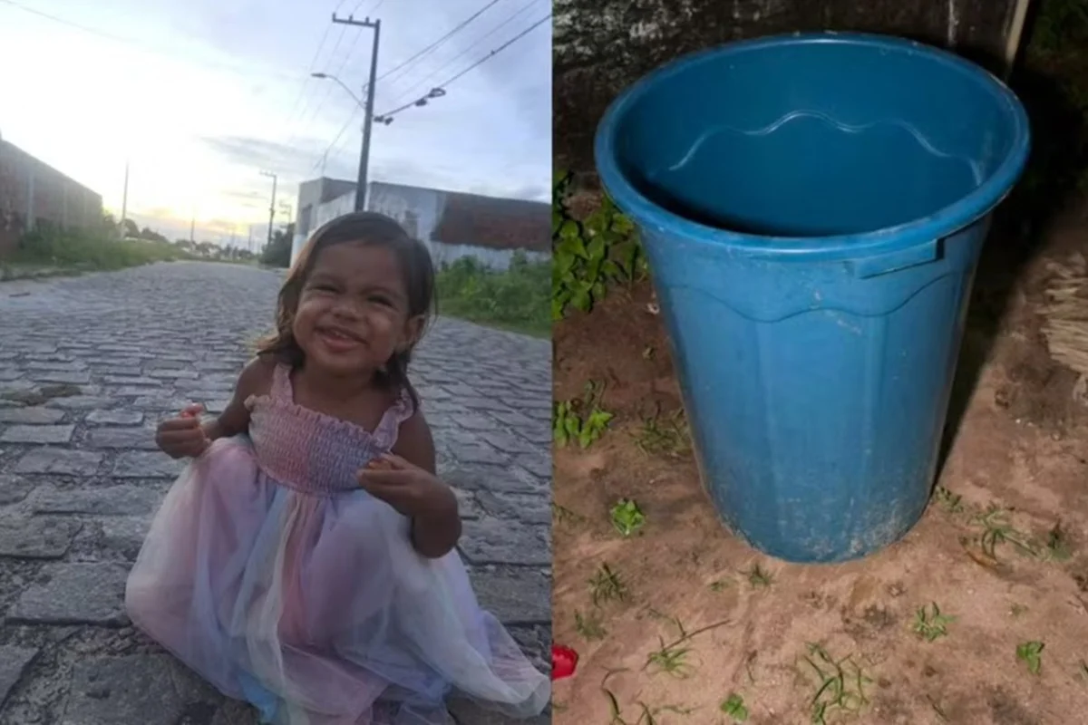 RN: criança de 2 anos morre afogada após cair dentro de balde