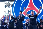 Comemoração do PSG com título conquistado Comemoração do PSG com título conquistado