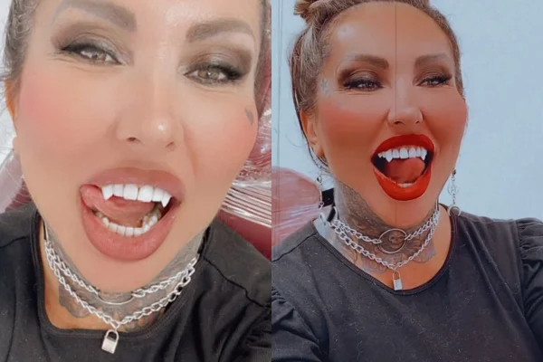 Montagem com prints de um vídeo de Sabrina Boing Boing - Metrópoles