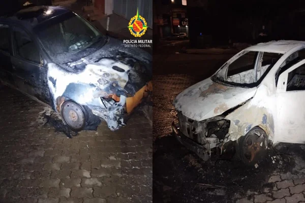 PCDF investiga se incêndio que destruiu dois veículos foi criminoso