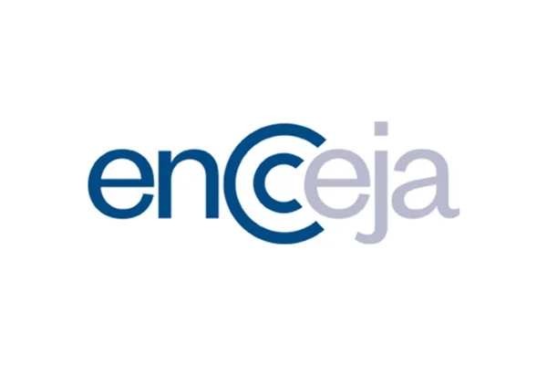 Foto colorida da logo do Encceja - Metrópoles