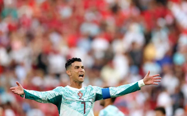 Cristiano Ronaldo na partida diante da Croácia na Copa do Mundo