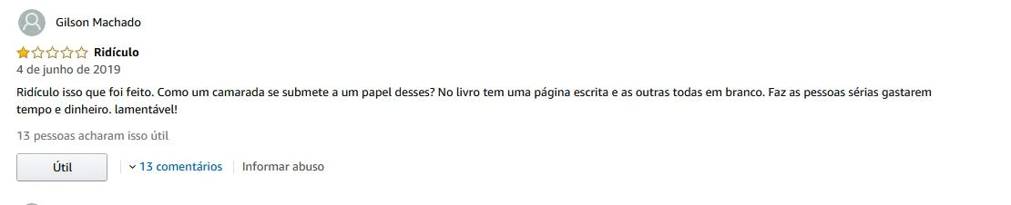 Livro Por Que Bolsonaro Merece Respeito gera ira de leitores na Amazon - imagem 6 Livro Por Que Bolsonaro Merece Respeito gera ira de leitores na Amazon - imagem 6