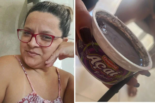 Montagem com foto colorida de Geisa e açaí - Metrópoles
