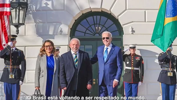 Imagem colorida de Lulam Janja e Joe Biden
