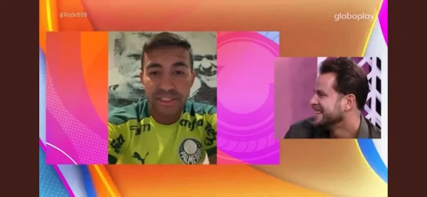 Fora do BBB22, Gustavo recebe vídeo de jogadores do Palmeiras. Assista