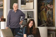 Jean Boghici e a filha, Sabine, acusada de roubar a coleção de arte do pai, uma das maiores do Brasil